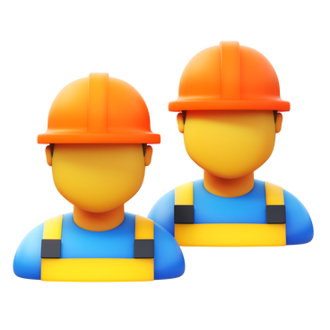 An illustration of construction workers