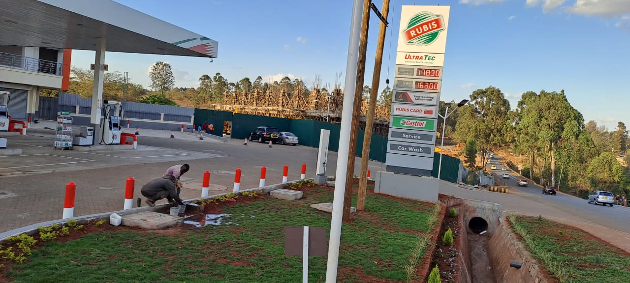 Picture of the Rubis Petrol Station construction project done by Mokat Builders